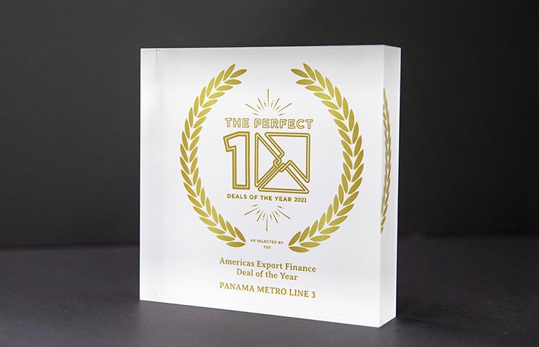 英 금융전문지 TXF 선정 올해의 딜 상패 이미지